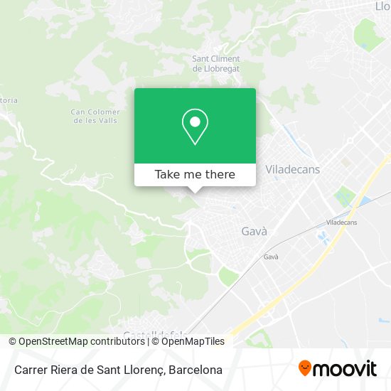 Carrer Riera de Sant Llorenç map
