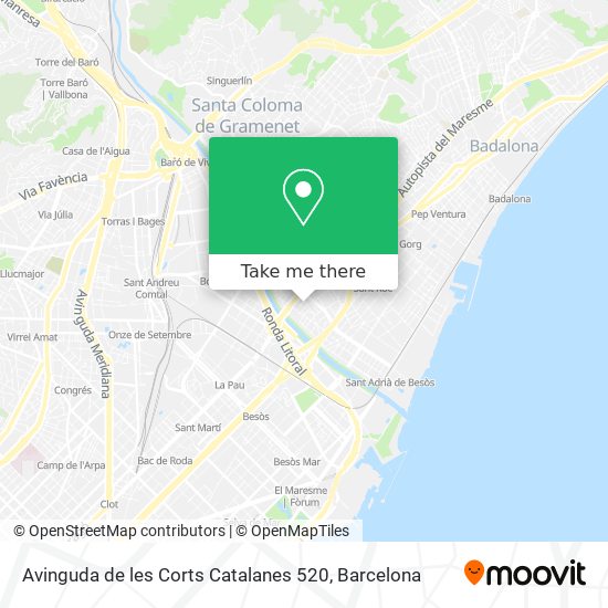 Avinguda de les Corts Catalanes 520 map