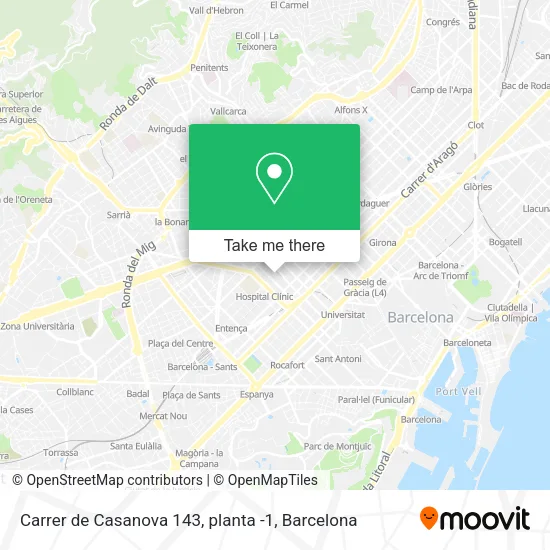 Carrer de Casanova 143, planta -1 map