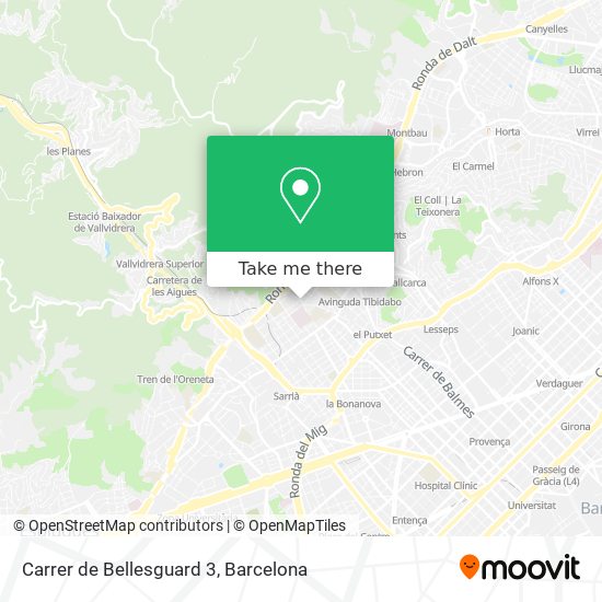 Carrer de Bellesguard 3 map