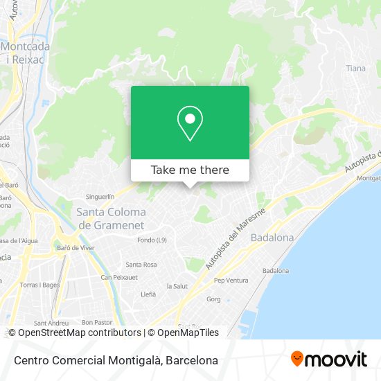 Centro Comercial Montigalà map
