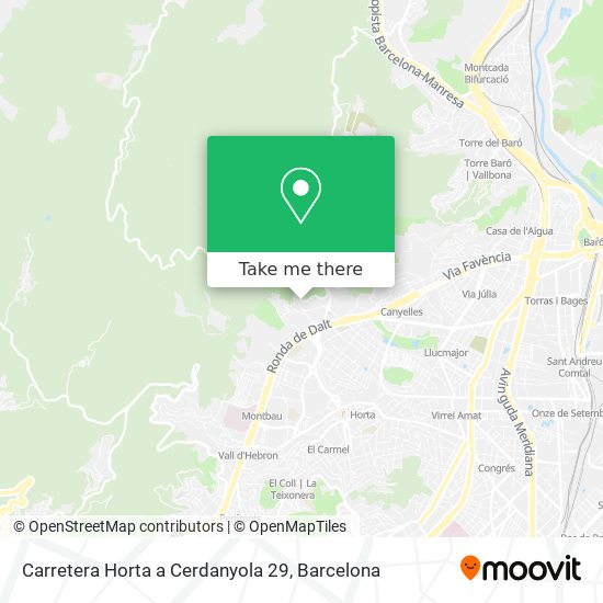 Carretera Horta a Cerdanyola 29 map