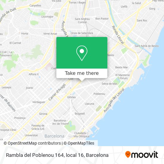 Rambla del Poblenou 164, local 16 map