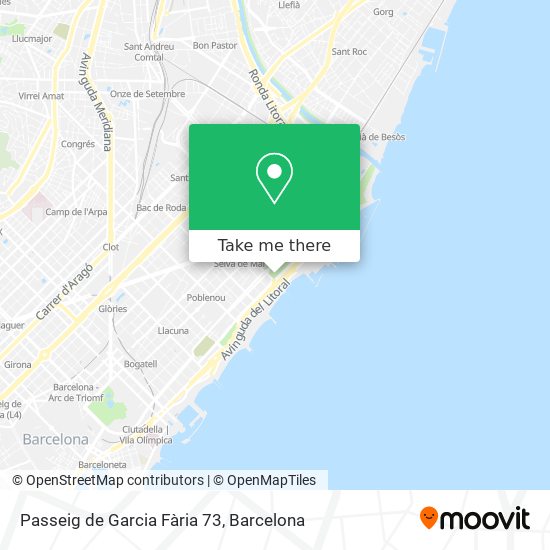 mapa Passeig de Garcia Fària 73