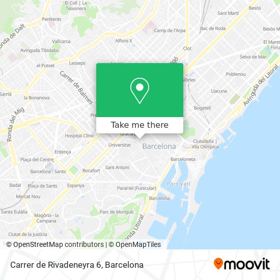mapa Carrer de Rivadeneyra 6