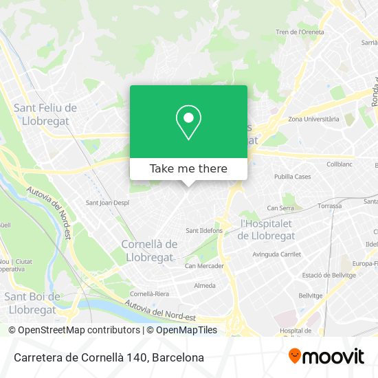 mapa Carretera de Cornellà 140