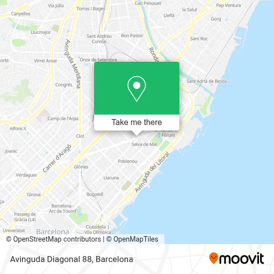 Avinguda Diagonal 88 map