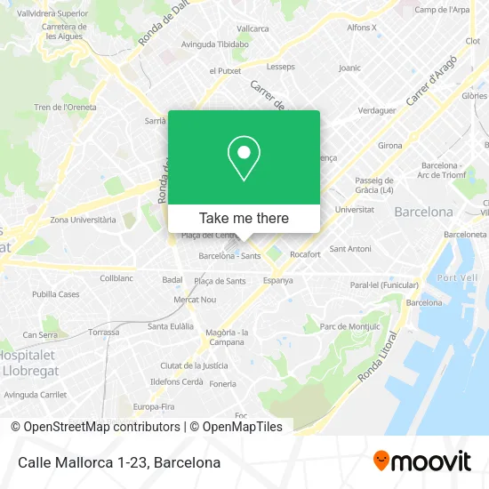 Calle Mallorca 1-23 map