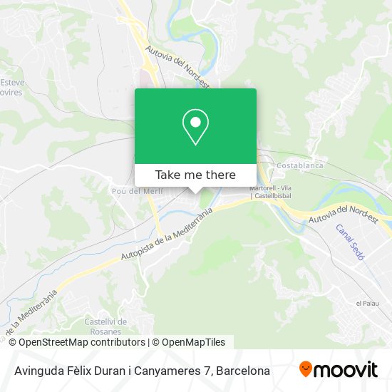 Avinguda Fèlix Duran i Canyameres 7 map