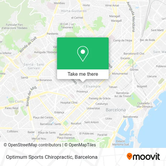 Optimum Sports Chiropractic map