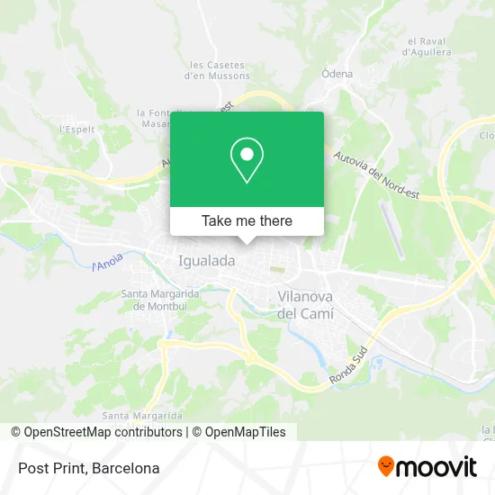 Post Print map