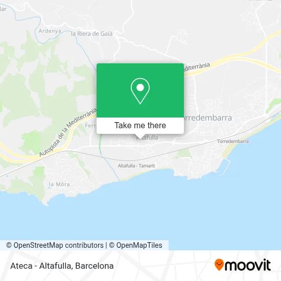Ateca - Altafulla map