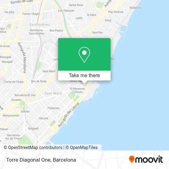 Torre Diagonal One map