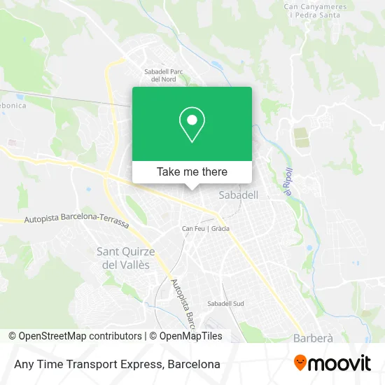 Any Time Transport Express map