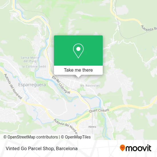 Vinted Go Parcel Shop map