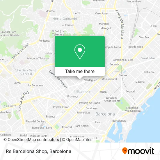 Rs Barcelona Shop map