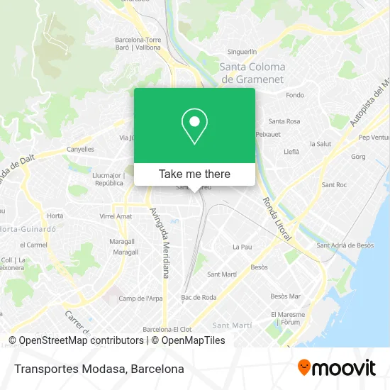 Transportes Modasa map