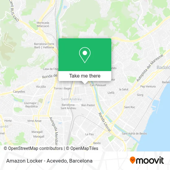 Amazon Locker - Acevedo map