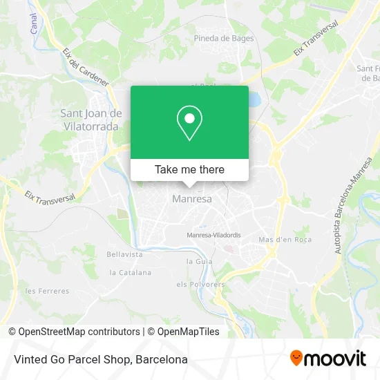 Vinted Go Parcel Shop map
