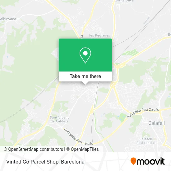 Vinted Go Parcel Shop map