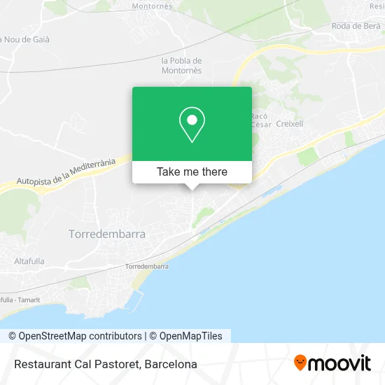 Restaurant Cal Pastoret map
