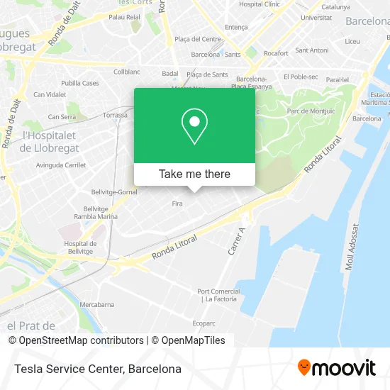 Tesla Service Center map