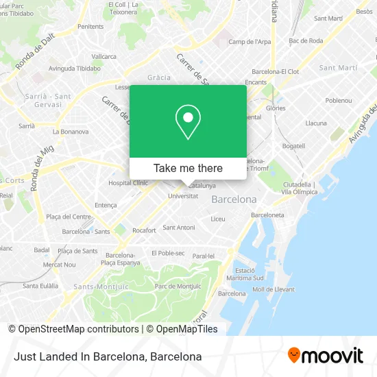 Just Landed In Barcelona map