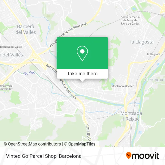 Vinted Go Parcel Shop map
