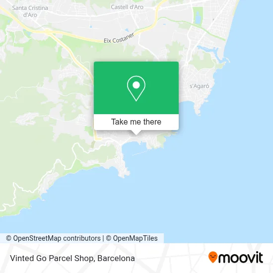 Vinted Go Parcel Shop map