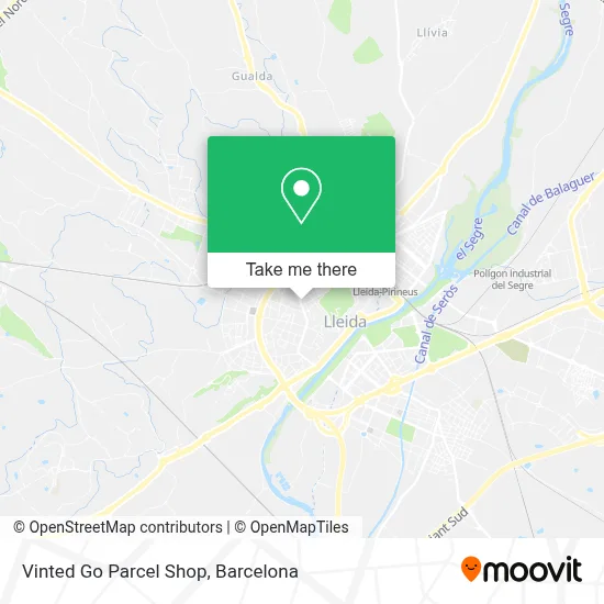 Vinted Go Parcel Shop map