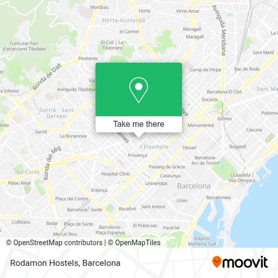 Rodamon Hostels map