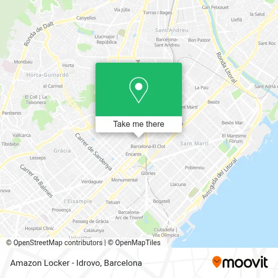 Amazon Locker - Idrovo map