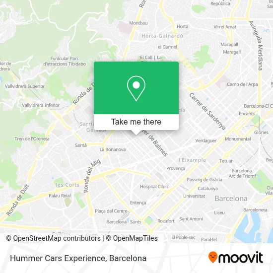 Hummer Cars Experience map