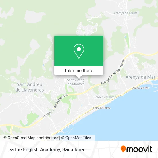 Tea the English Academy map