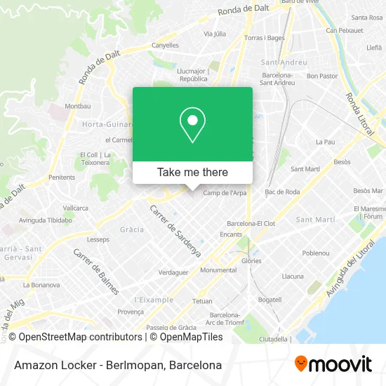 Amazon Locker - Berlmopan map