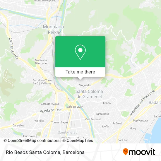 Rio Besos Santa Coloma map