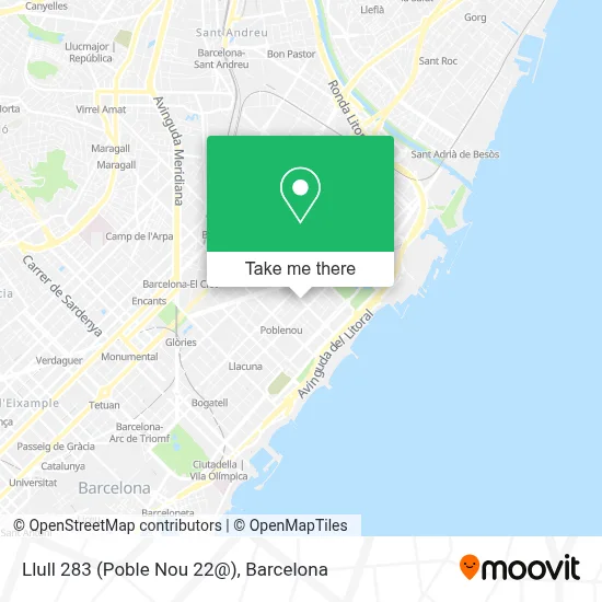 Llull 283 (Poble Nou 22@) map