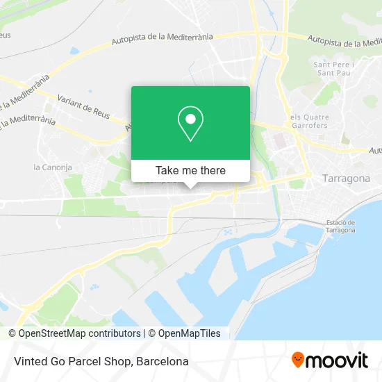 Vinted Go Parcel Shop map