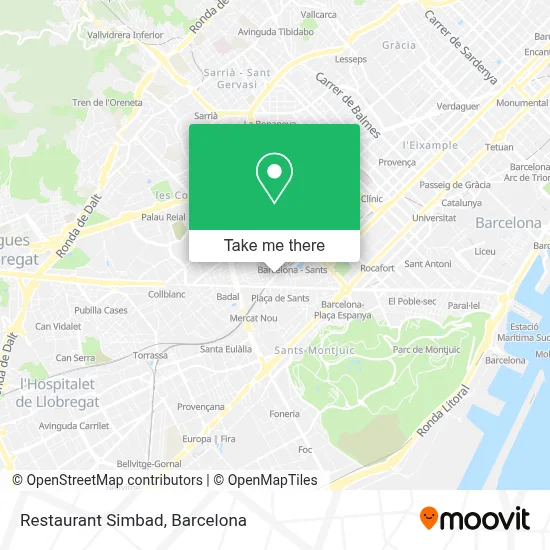 Restaurant Simbad map