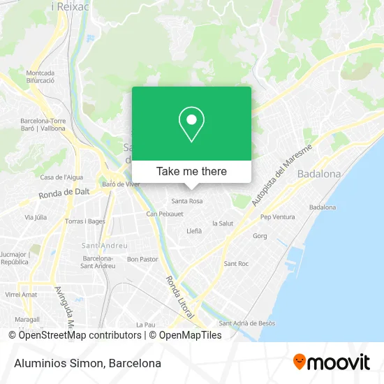 Aluminios Simon map