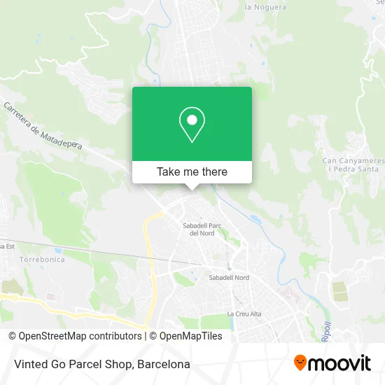 Vinted Go Parcel Shop map