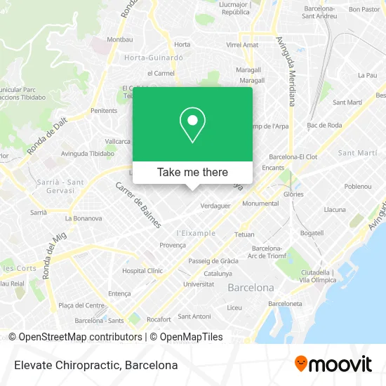 Elevate Chiropractic map