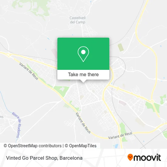 Vinted Go Parcel Shop map