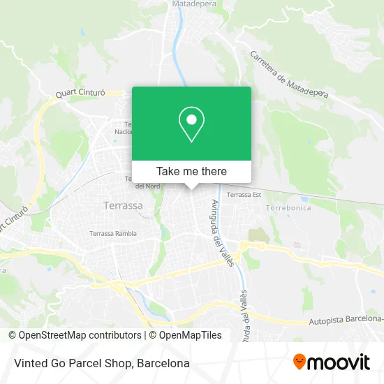 Vinted Go Parcel Shop map
