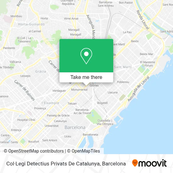 mapa Col·Legi Detectius Privats De Catalunya
