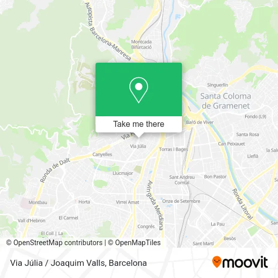 Via Júlia / Joaquim Valls map