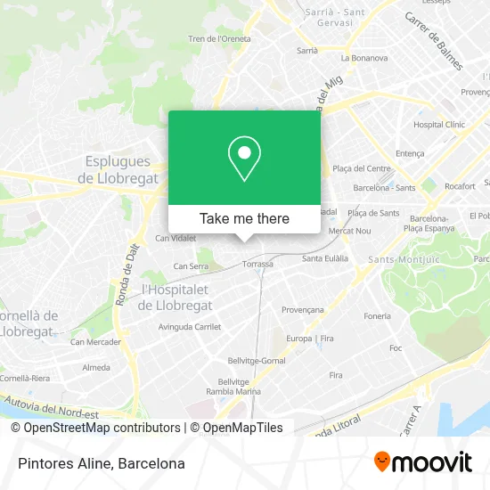 Pintores Aline map