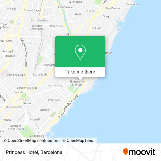 Princess Hotel map