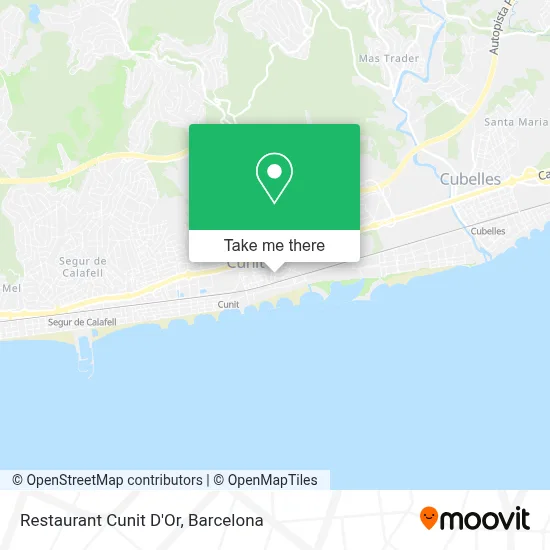 Restaurant Cunit D'Or map