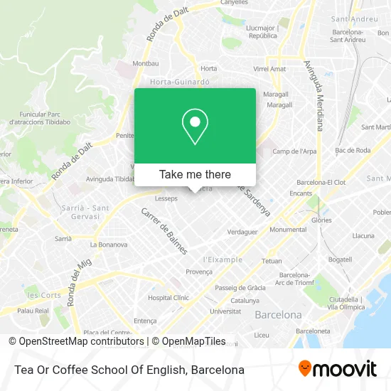 Tea Or Coffee School Of English map